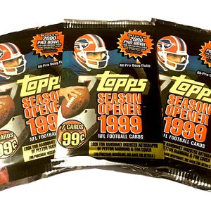 Vintage Football Cards Topps 1999 Opening Day Pack Of Cards Unopened Sealed Pack of Cards 90s Pack 1990s NFL Possible Manning Autograph