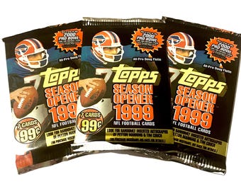 1990 Topps Football Cards, Lot of (4) Wax Packs - Etsy