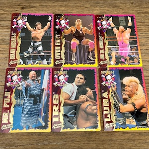 Choice of Wrestling Cards Shawn Michaels, Owen Hart, Jim the Anvil Neidhart, Mr. Fuji, IRS, Luna Vachon Action Packed Cards 1995 WWF