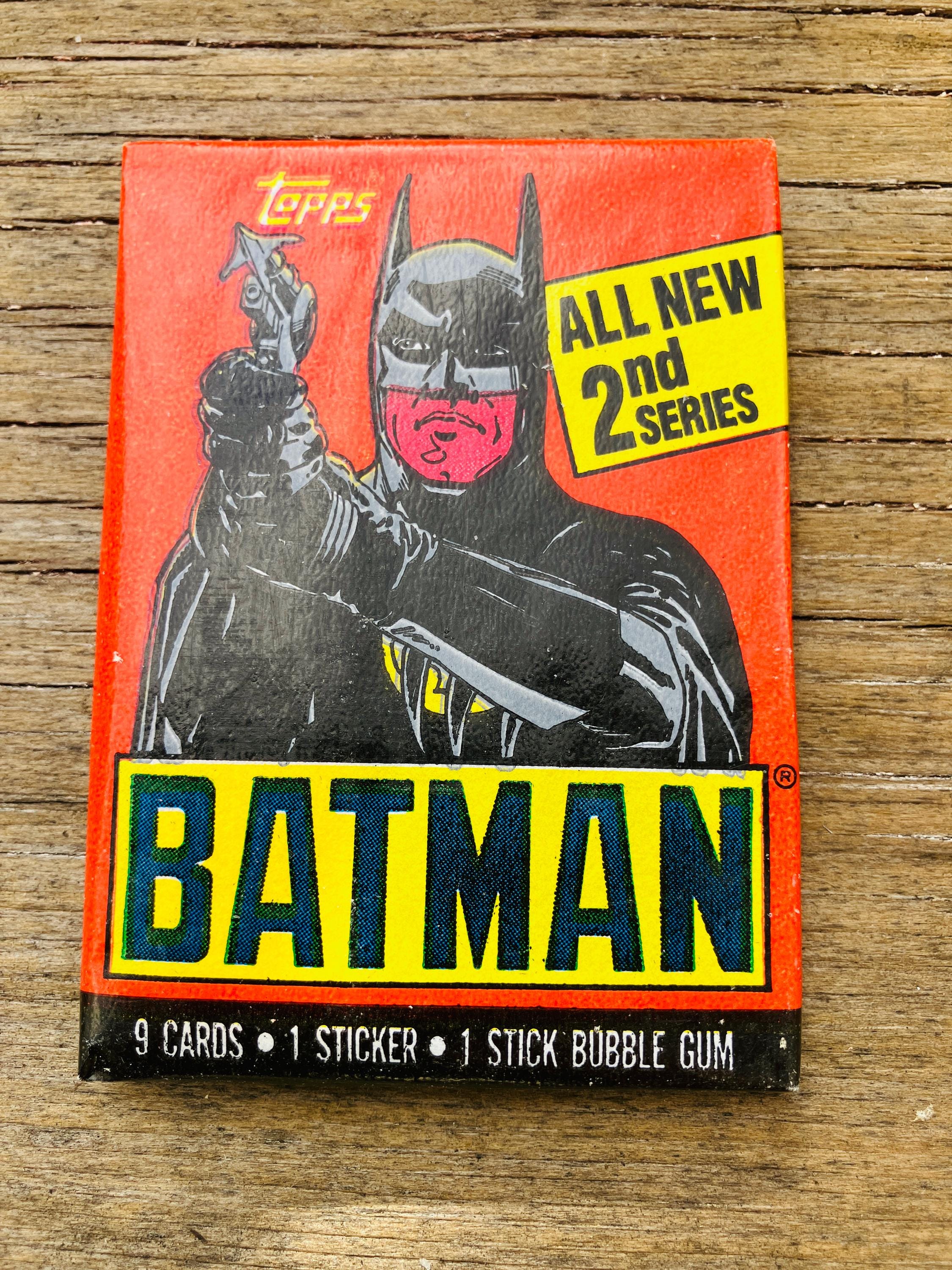 rare 1989 batman cards 1989 Topps Batman Series 2 Unopened Wax Pack – Baseball Card Exchange main image 1