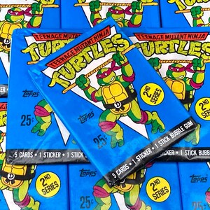Price per Pack (1) Teenage Mutant Ninja Turtle Cards 2nd Series Vintage Cards 1990 Unopened Pack Cards 80s Wax Pack 1980s 1990s TMNT Topps