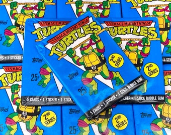 Price per Pack (1) Teenage Mutant Ninja Turtle Cards 2nd Series Vintage Cards 1990 Unopened Pack Cards 80s Wax Pack 1980s 1990s TMNT Topps