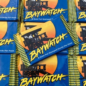 Vintage Baywatch Collector Cards Foil Pack Of Trading Cards 1995 Unopened Packs NOS 90s TV  Show Great Stocking Stuffers