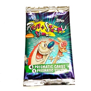 Vintage Ren & Stimpy Pack of Cards Cartoon TV Show Cards Topps 1993 Topps Trading Card Conpany Foil Wrapper New Old Stock Never Opened