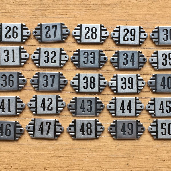 Choose Tag Number 26, 27, 28, 29, 30, 31, 32, 33, 34, 35, 36, 37, 38, 39, 40, 41, 42, 43, 44, 45, 45, 46, 47, 48, 49 50 Metal Locker Tag
