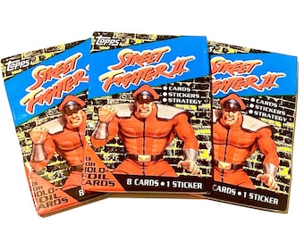Vintage Street Fighter 2 Trading Cards Video Game Pack of Cards