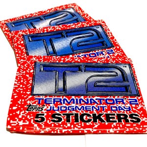 Terminator 2 Sticker Cards Terminator 2 Sticker Cards Judgement Day T2 Vintage 1991 Topps Unopened ...