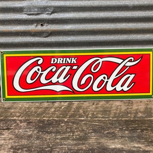 Coca Cola Sign Porcelain Sign Soda Pop Beverage Coke Advertising