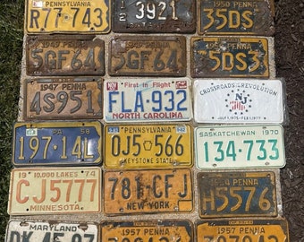 Old License Plates Pennsylvania, Ohio, Colorado, Maryland, Mississippi, Iowa, Montana, North Carolina, Minnesota, New York, Saskatchewan