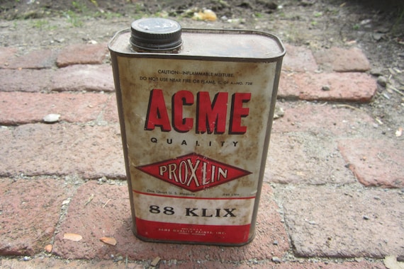 Vintage Tin Can ACME Proxlin 88 Klix Advertising Can Metal