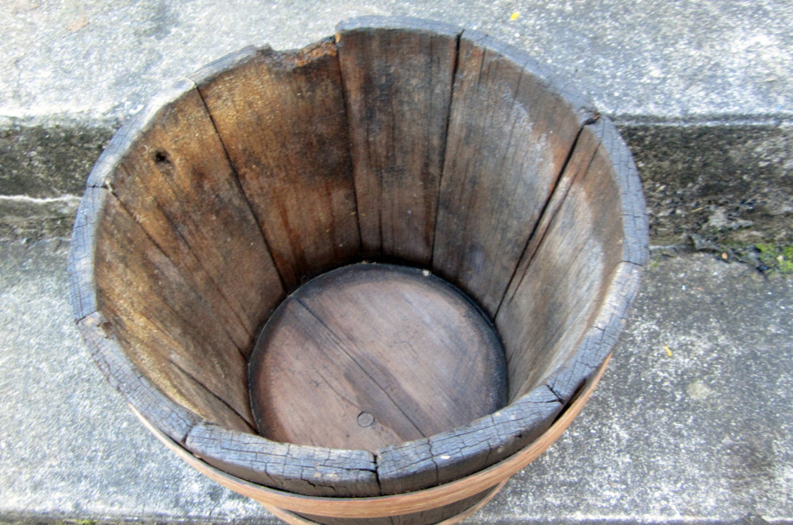 True Primitive Antique Wood Bucket Very Early Example Wooden Etsy