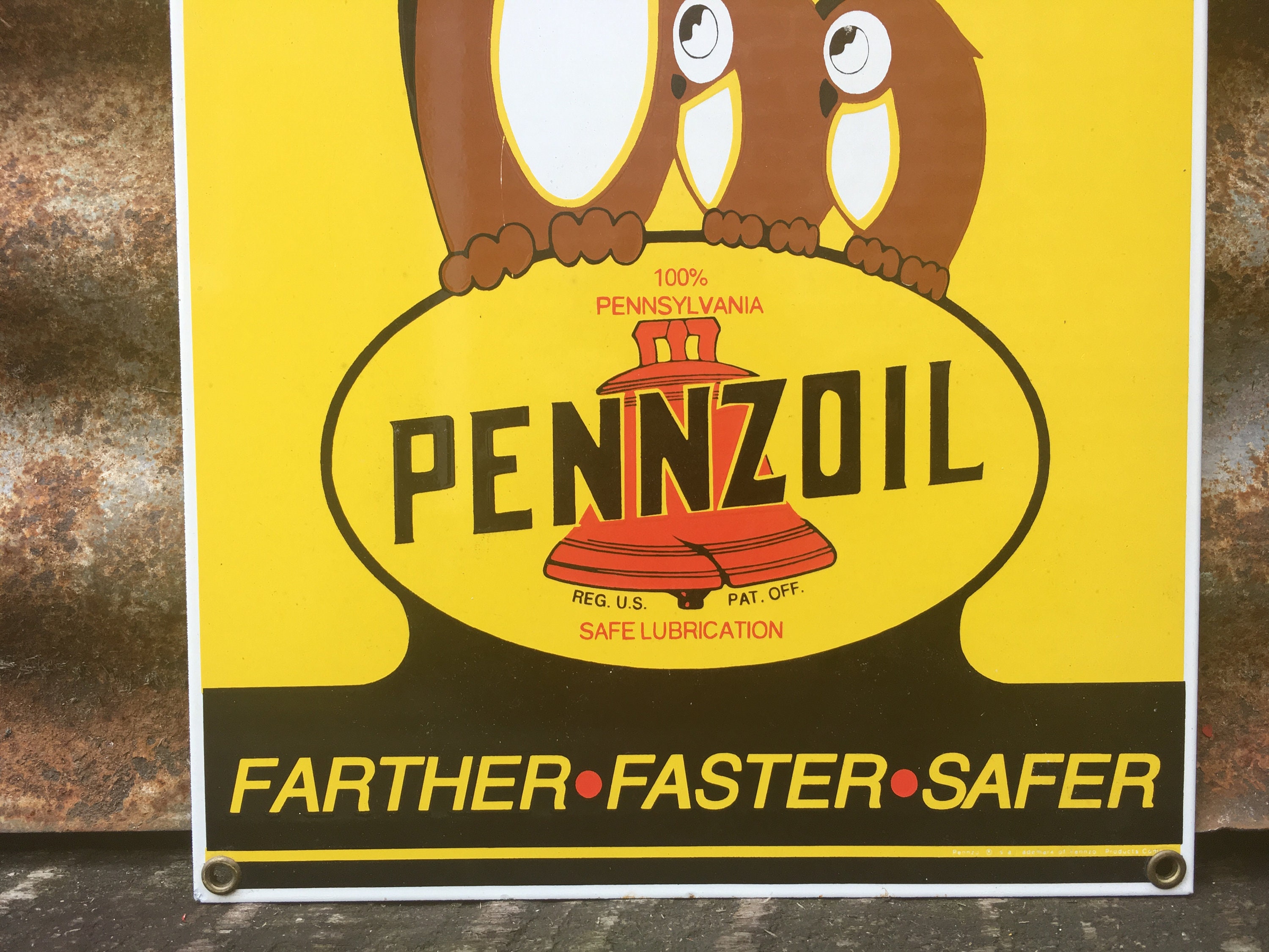 Reproduction Metal Sign Pennzoil Motor Oil Gasoline Porcelain Sign