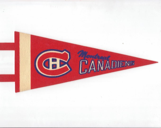 Vintage Hockey Pennant NHL Hockey Team Montreal Canadians Vtg Etsy