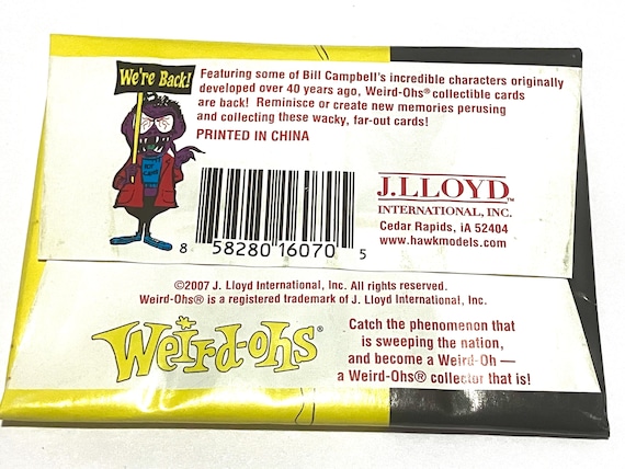 Vintage Weird Ohs Trading Cards Unopened Pack of Cards Comedy