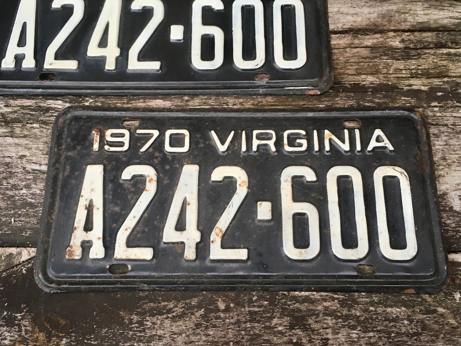 Vintage Authentic 1970 Virginia License Plate Set of 2 Car | Etsy