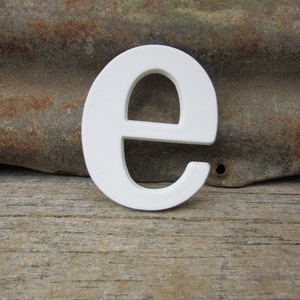 Vintage Letter Sign Lower Case 4 Inch Letter e Sign White Plastic Letter Sign Display Marquee Alphabet vtg Letters Wall Art Pop Art Retro
