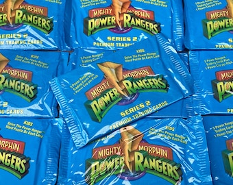 Original Vintage Mighty Morphin Power Ranger Cards Series 2 TV Show Pack of Cards 1990s Trading Cards Power Ranger Cards