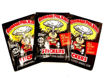 Price per Pack (1) Vintage Garbage Pail Kids Sticker Cards Topps