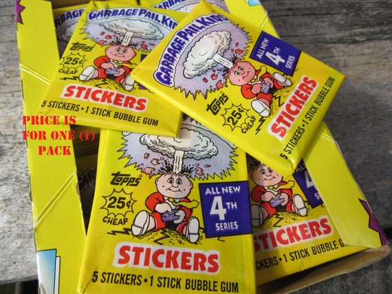 Price per Pack 1 Vintage Garbage Pail Kids Sticker Cards | Etsy