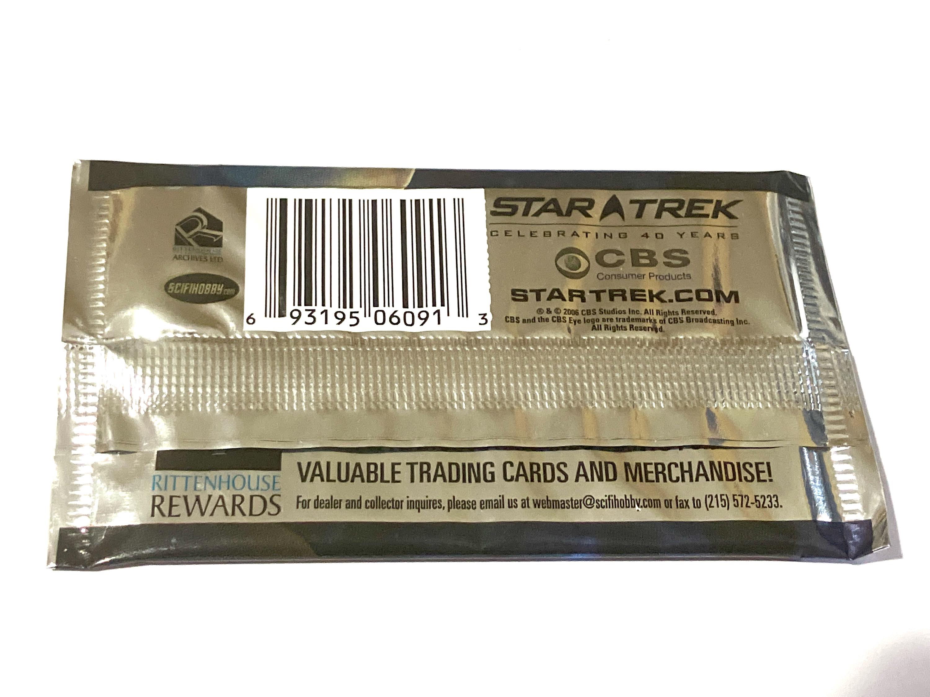 Authentic Pack of Star Trek TV Show Cards Original Series 40th
