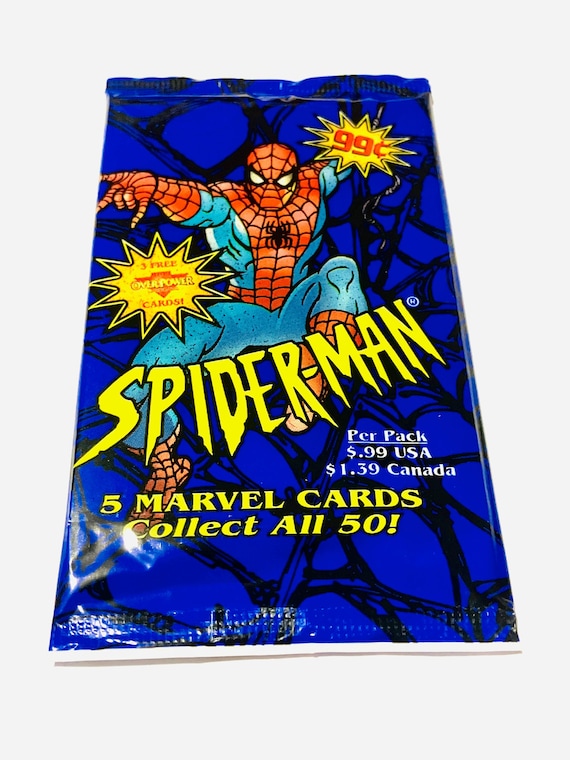 Vintage Marvel Comics Spider Man Trading Cards Pack Fleer Skybox