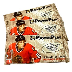 1993 1994 Fleer Power Play Hockey Cards Vintage Packs of Trading Cards Season Premiere Edition NHL 12 Cards per Pack