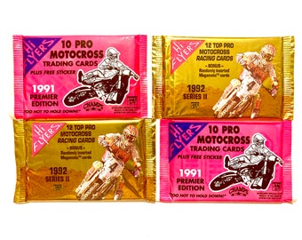 Vintage Motocross Cards 1 Pack Of Cards 1980s 1990s Vintage Dirt Bike Trading Cards Dirtbike Riding Motorcycle AMA Hi Flyers Moto Cross Card