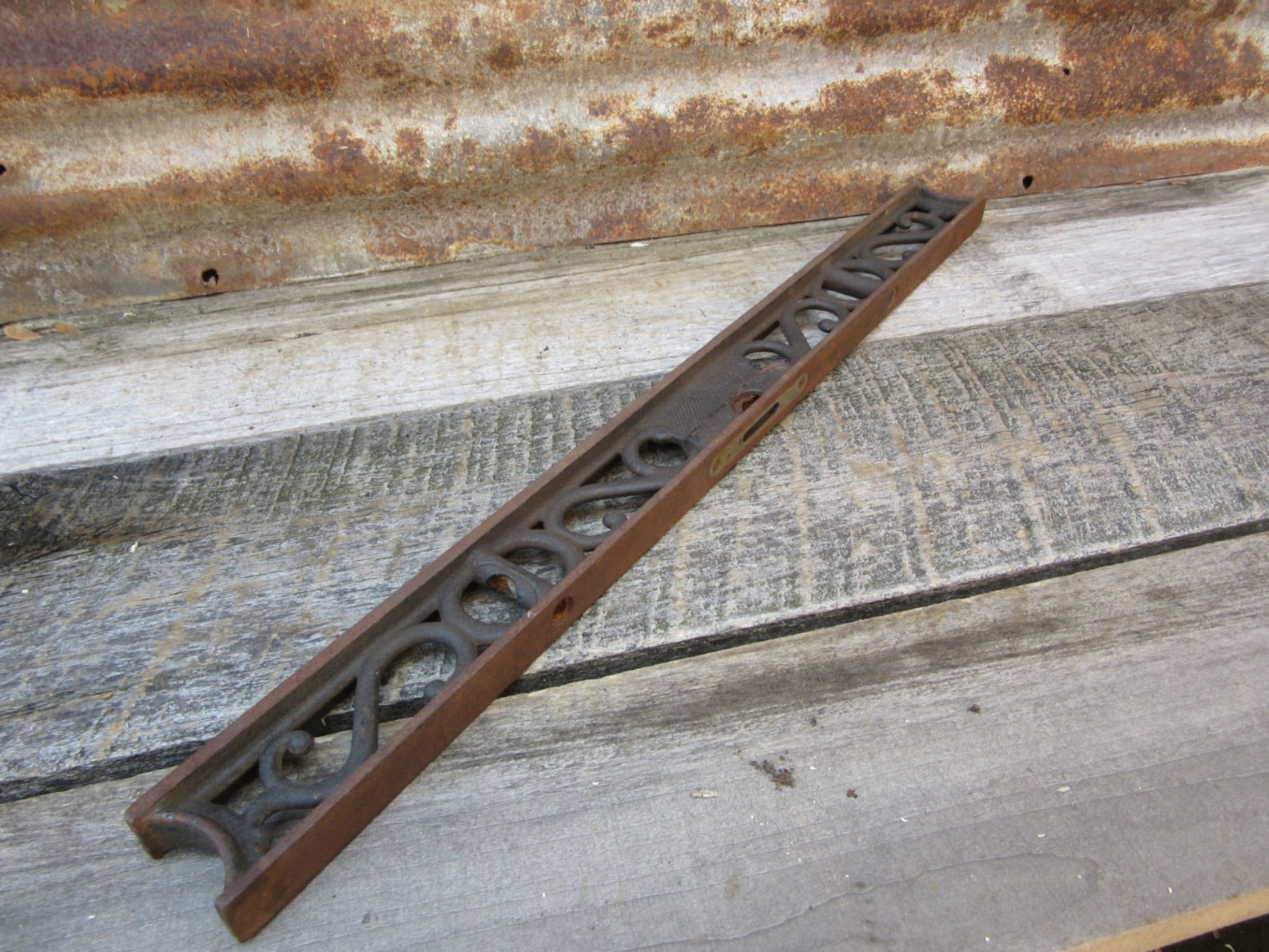 Antique Victorian Level Cast Iron Metal Signed LSS Company 24 Etsy