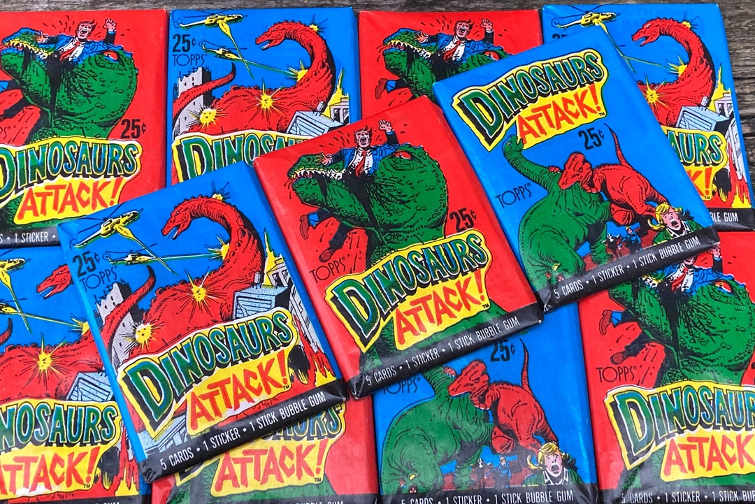 Vintage Dinosaurs Attack Cards Pack of Cards Vintage Cards 1988