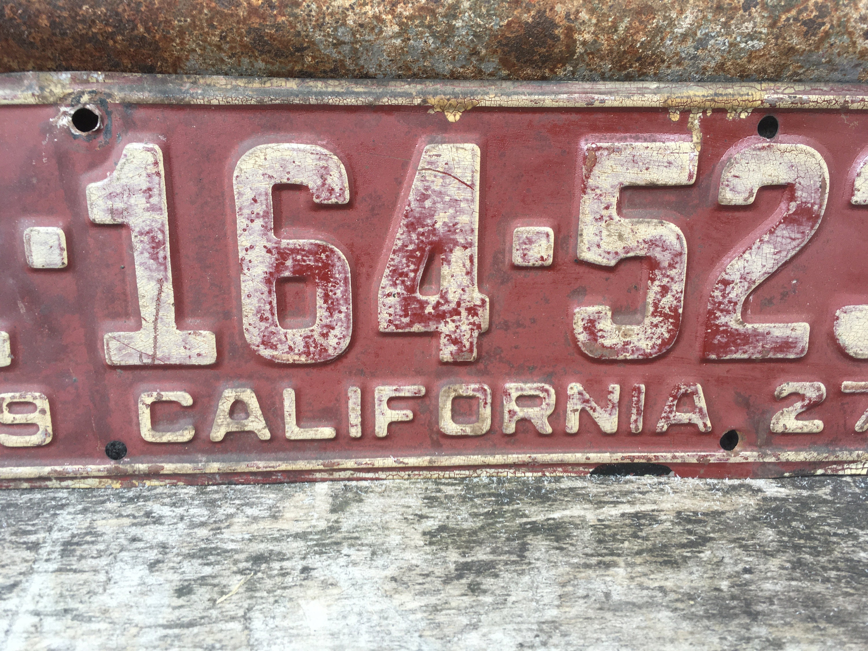Vintage Original California License Plate 1927 Antique Old Etsy