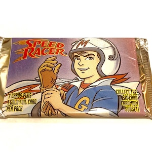 Vintage Speed Racer Trading Cards Unopened Pack Of Cards 1993 Unopened Pack of Cards Cartoon Race Cars Driving
