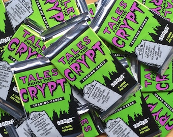 Vintage Tales from the Crypt Pack of Cards TV Show Crypt Keeper 1990s Horror Movie Cryptkeeper 1993 Trading Cards Scary Halloween