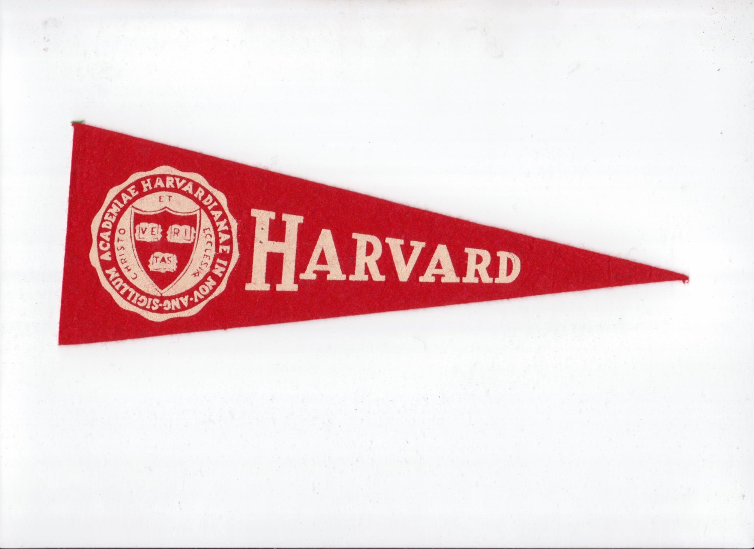 Vintage College Pennant HARVARD University 9 1/2 Inch Red Small