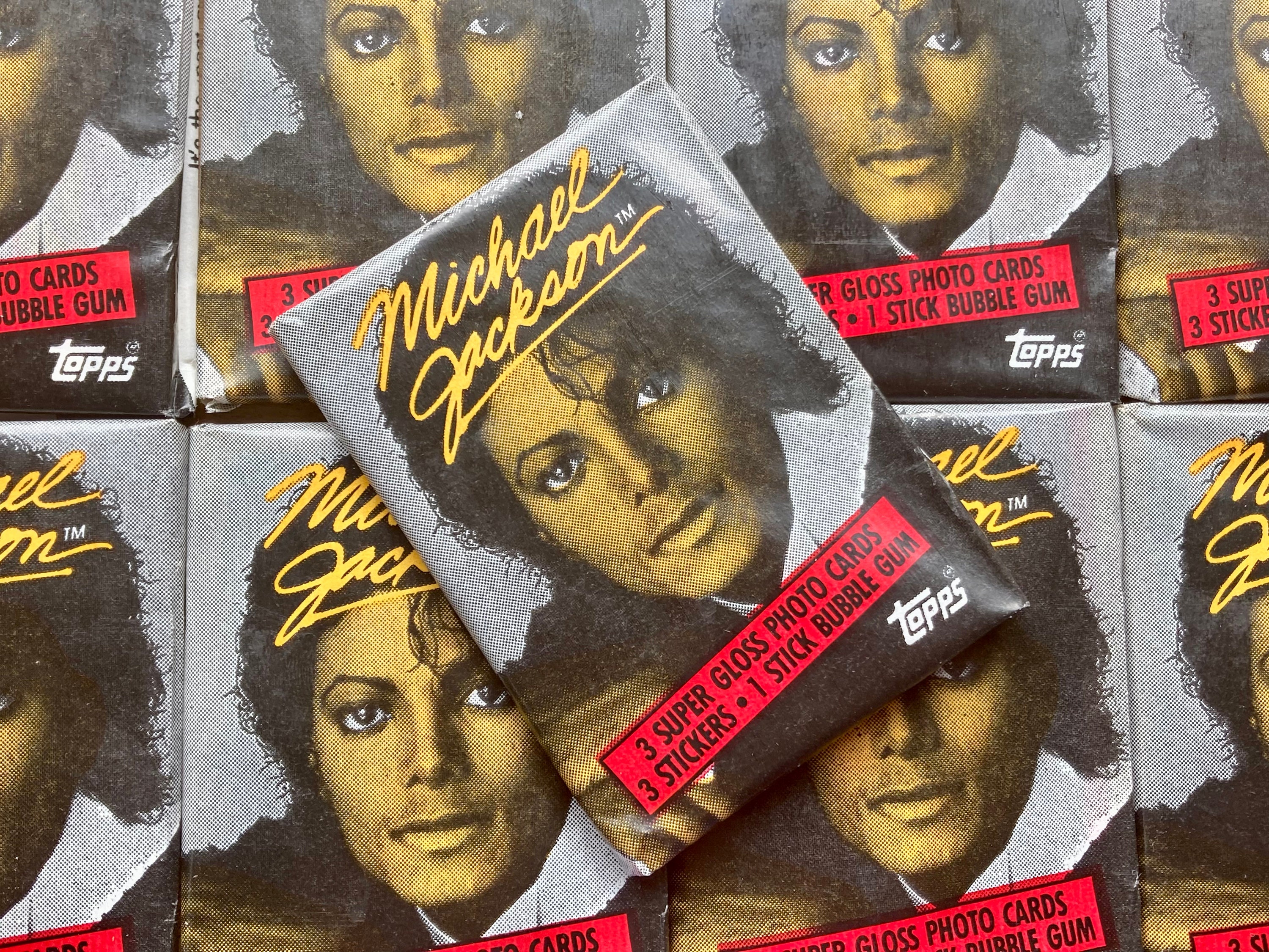 ジャクソン デュオ シンペン まとめ売り Vintage Michael Jackson Cards 1 Pack Topps 1984 Unopened Pack of