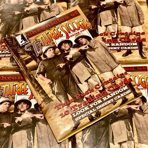 Pack of The Three Stooges Trading Cards Series 1 Nostalgic 3 Stooges Comedy Group Moe, Larry and Curly Nyuk Nyuk Nyuk