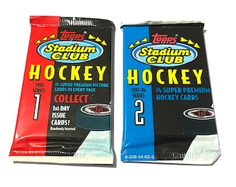 Hockey Cards Series 1 and 2 TOPPS Stadium Club 1993 1994 You Get Both Packs