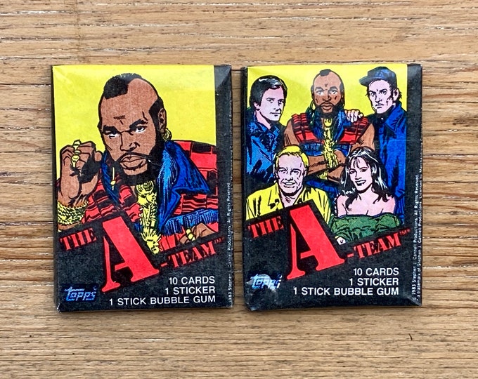 1983 Ateam Complete Set of 66 TV Trading Cards and 12 Puzzle Stickers