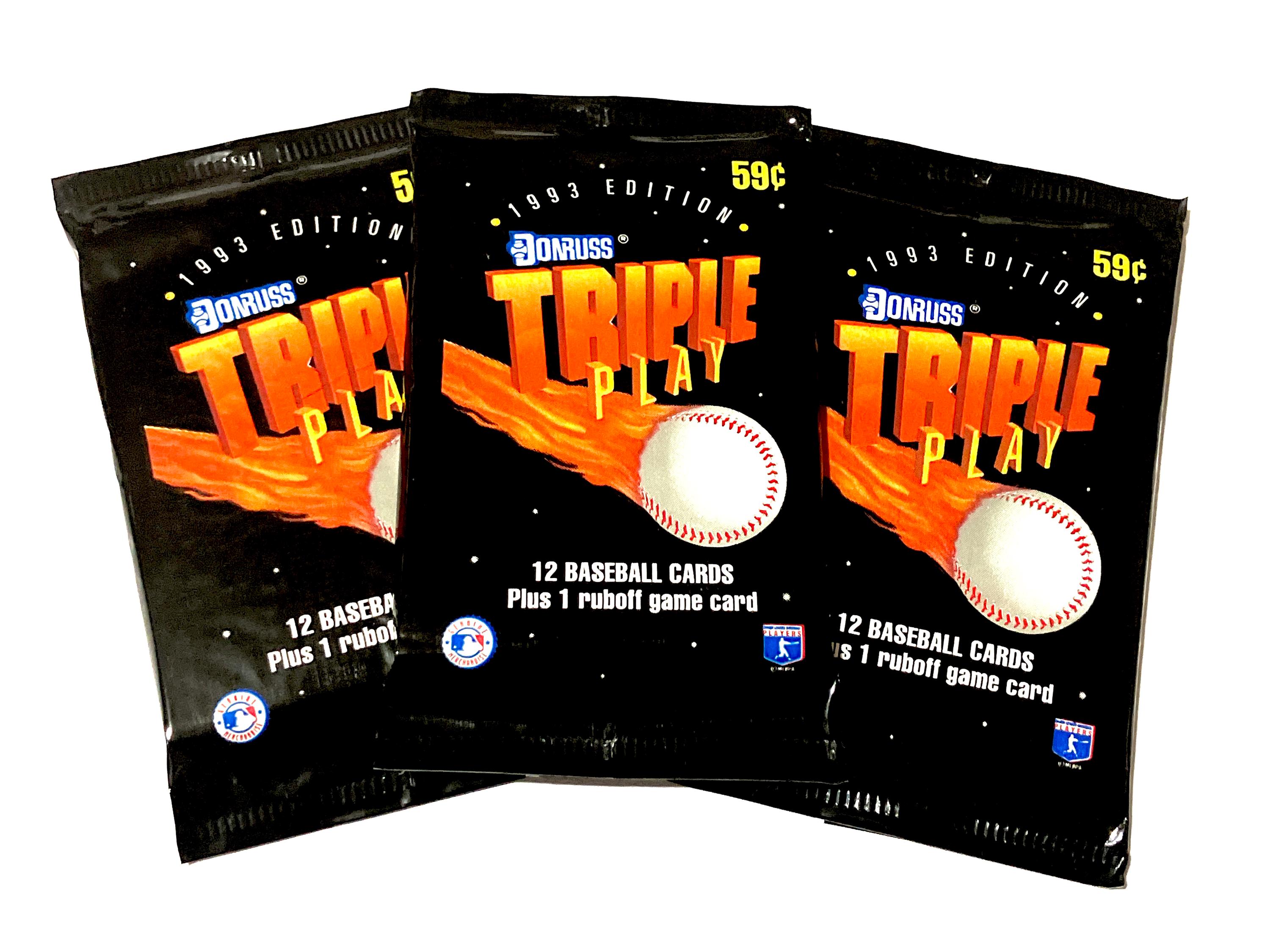 1993 Triple Play Baseball Cards Donruss Vintage Packs of Baseball