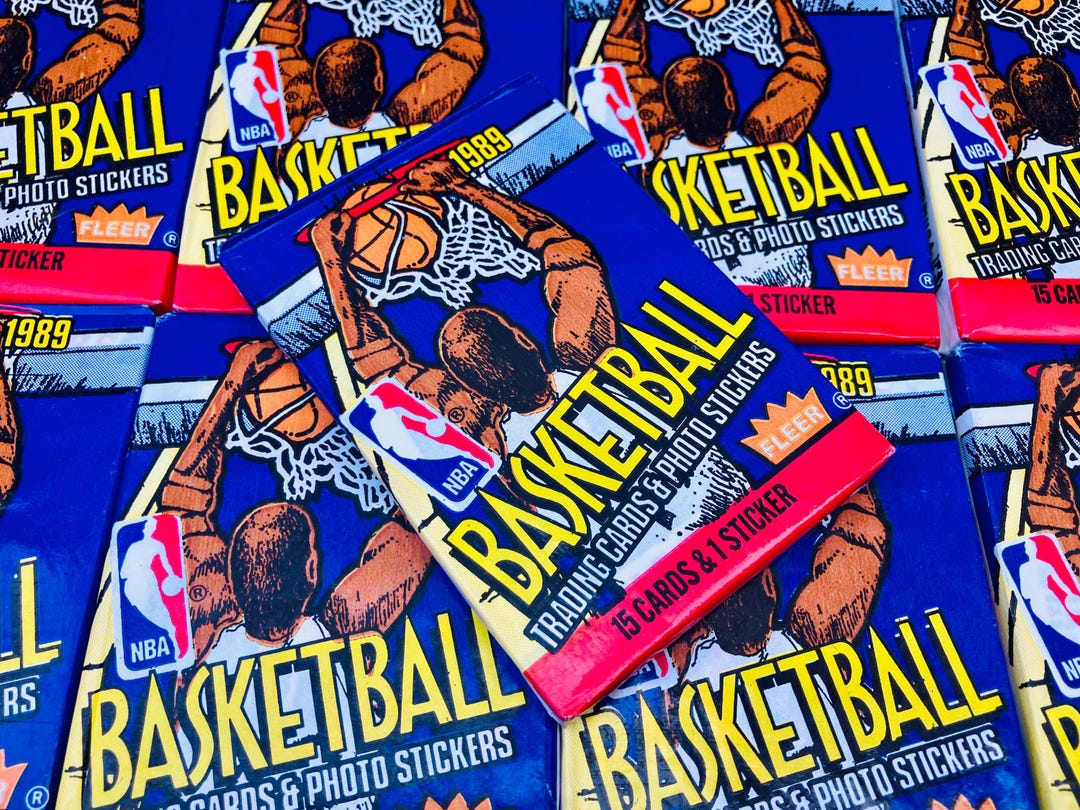 Rare Authentic Vintage Basketball Cards Fleer 1989 Cards NBA Pack of