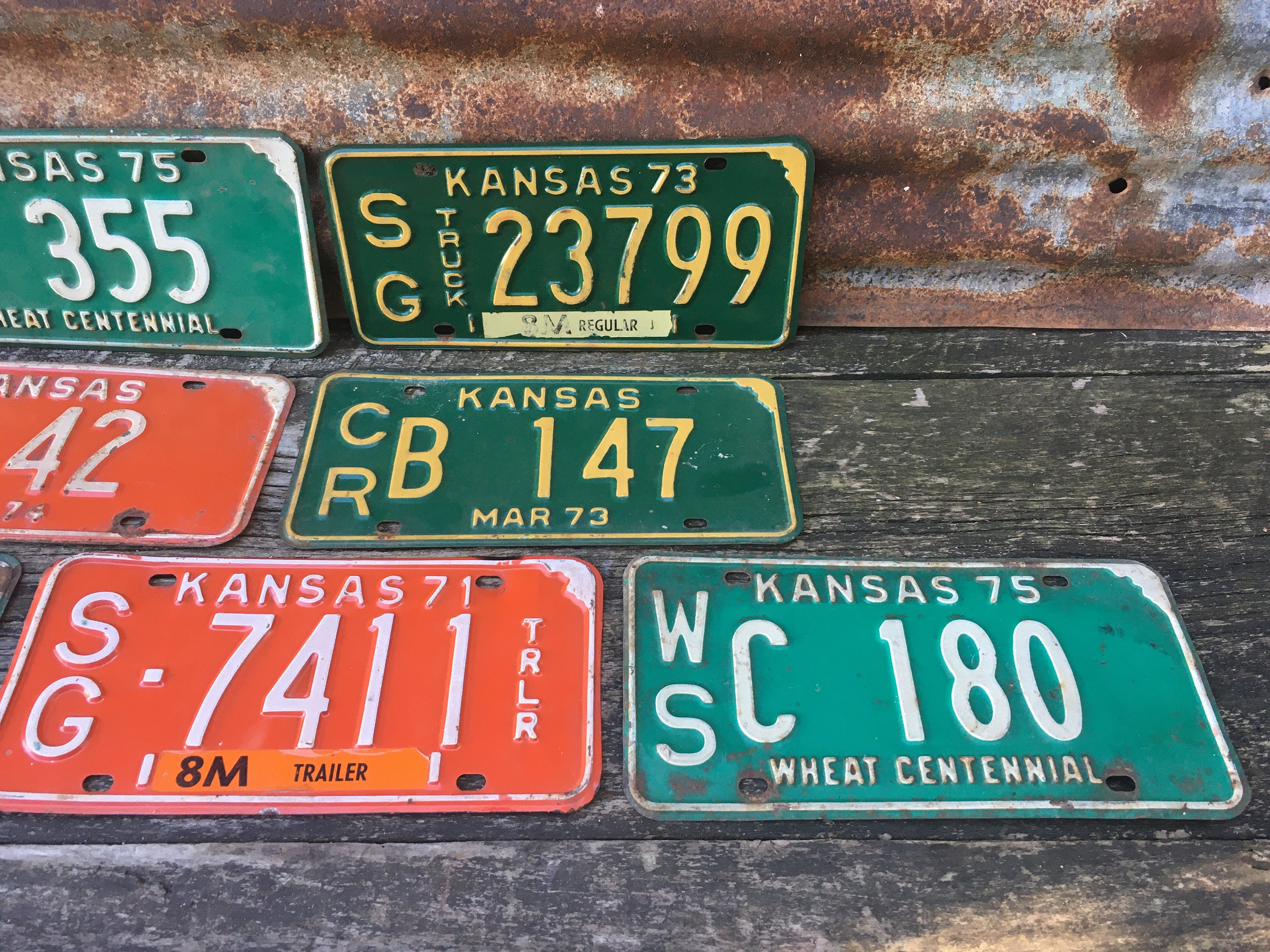 Choice of Kansas License Plate Vintage License Plate 1974 Etsy
