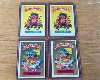 Choice of Garbage Pail Kids Itchy Richie, Bugged Bert, Virus Iris, Sicky Vicky Original Series 1 Card GPK Topps 1st Series 1985 OS1