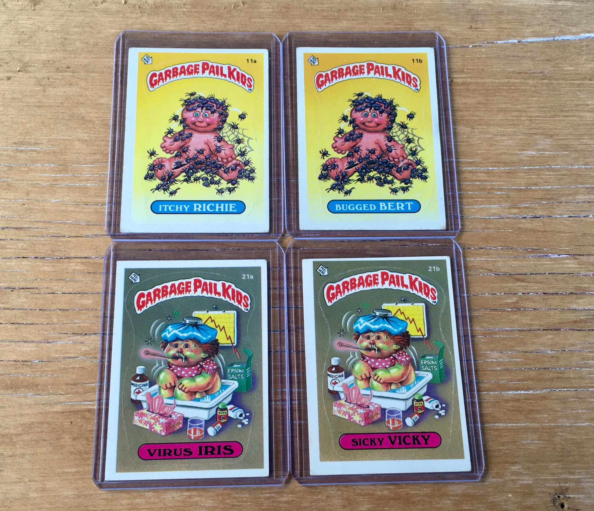Choice of Garbage Pail Kids Itchy Richie, Bugged Bert, Virus Iris