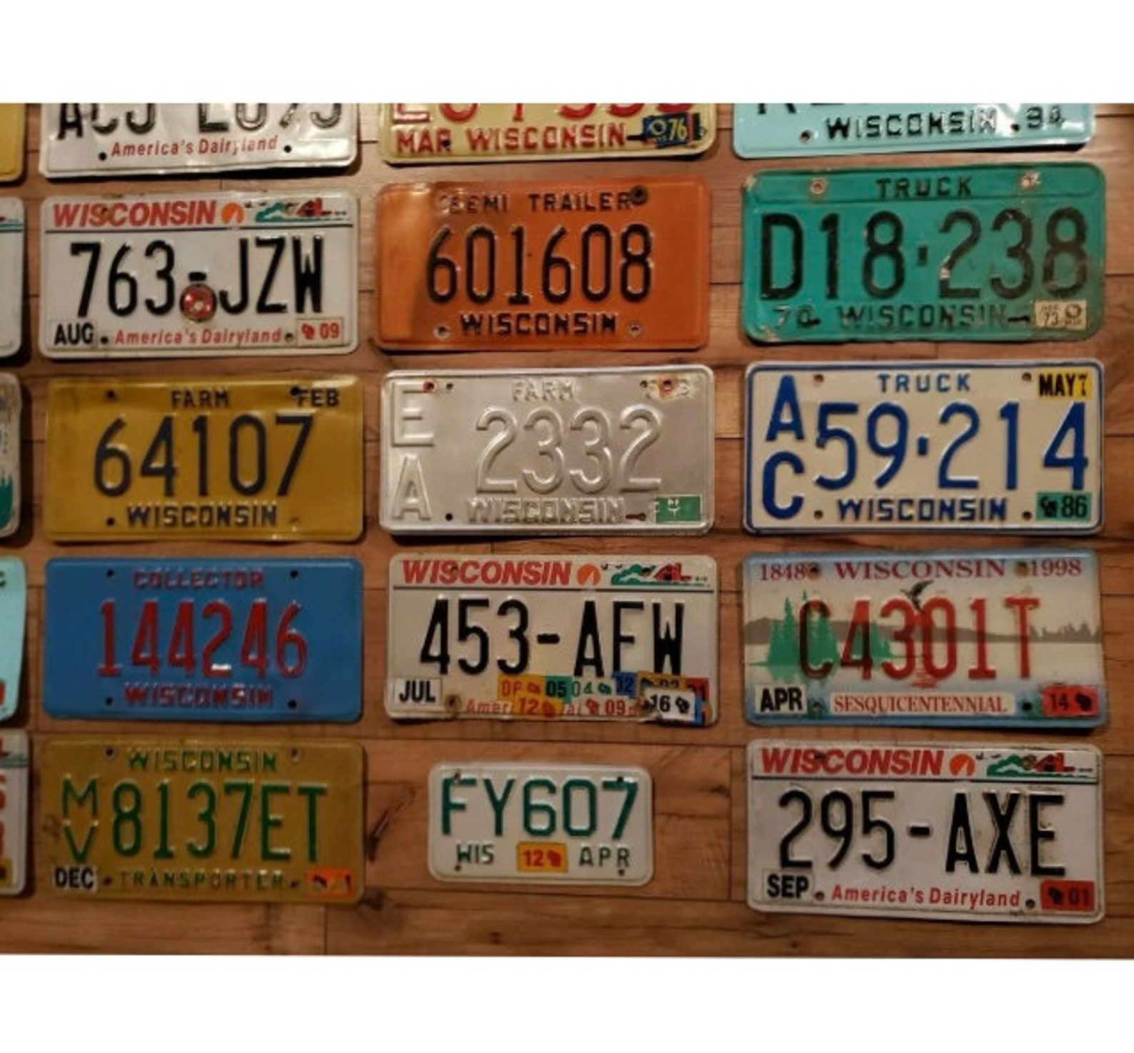 Choice of Wisconsin License Plate 1970s 1980s 1990s 2000s | Etsy