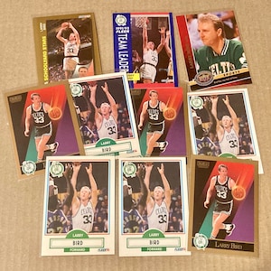 Authentic Lot of 10 Larry Bird Trading Cards 1990s NBA Basketball Cards Larry the Legend Fleer Upper Deck Sky Box