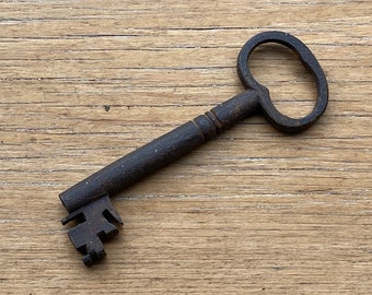 Authentic Antique Key Large 5 Inch Metal Barrel Key Vintage Key Skeleton Key Authentic 1800s Era Antique Vintage Key Old Key Jewelry S