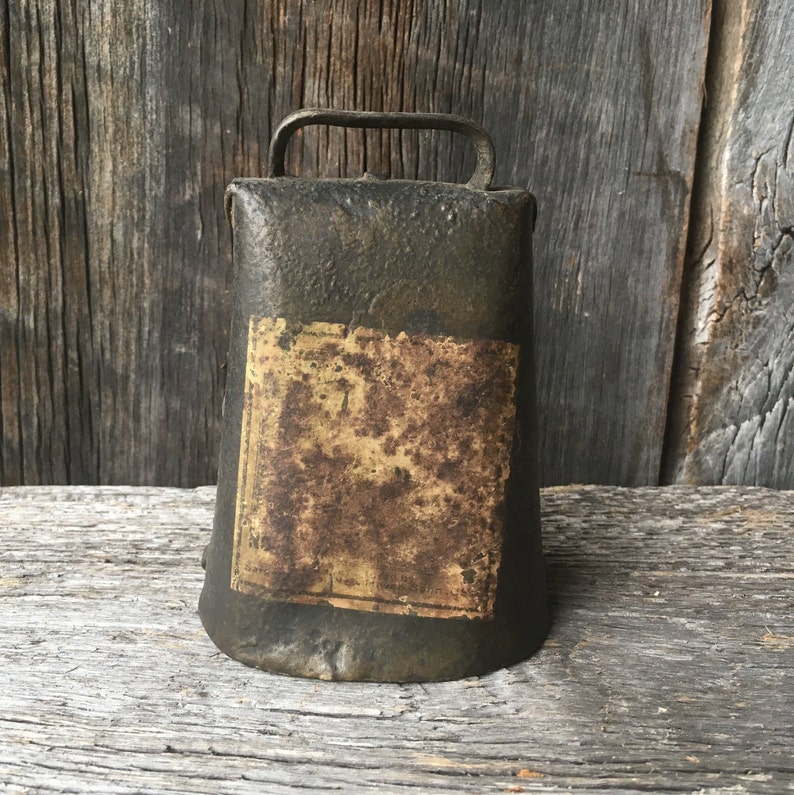 Antique Metal Cow Bell All Metal Primitive Rustic Decor Etsy
