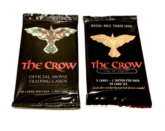 Price per Pack (1) Vintage The Crow (1994) or The Crow City of Angels Movie Cards Official Trading Cards Unopened Pack Cards 90s Pack 1990s