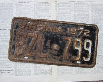 1954-1958 Antique Tennessee License Plate BLACK & GOLD Vintage - Etsy