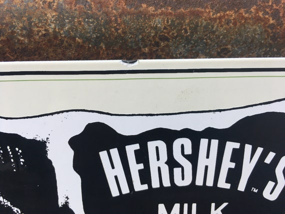 Vintage Sign Hershey's Milk Chocolate Hershey Porcelain Sign