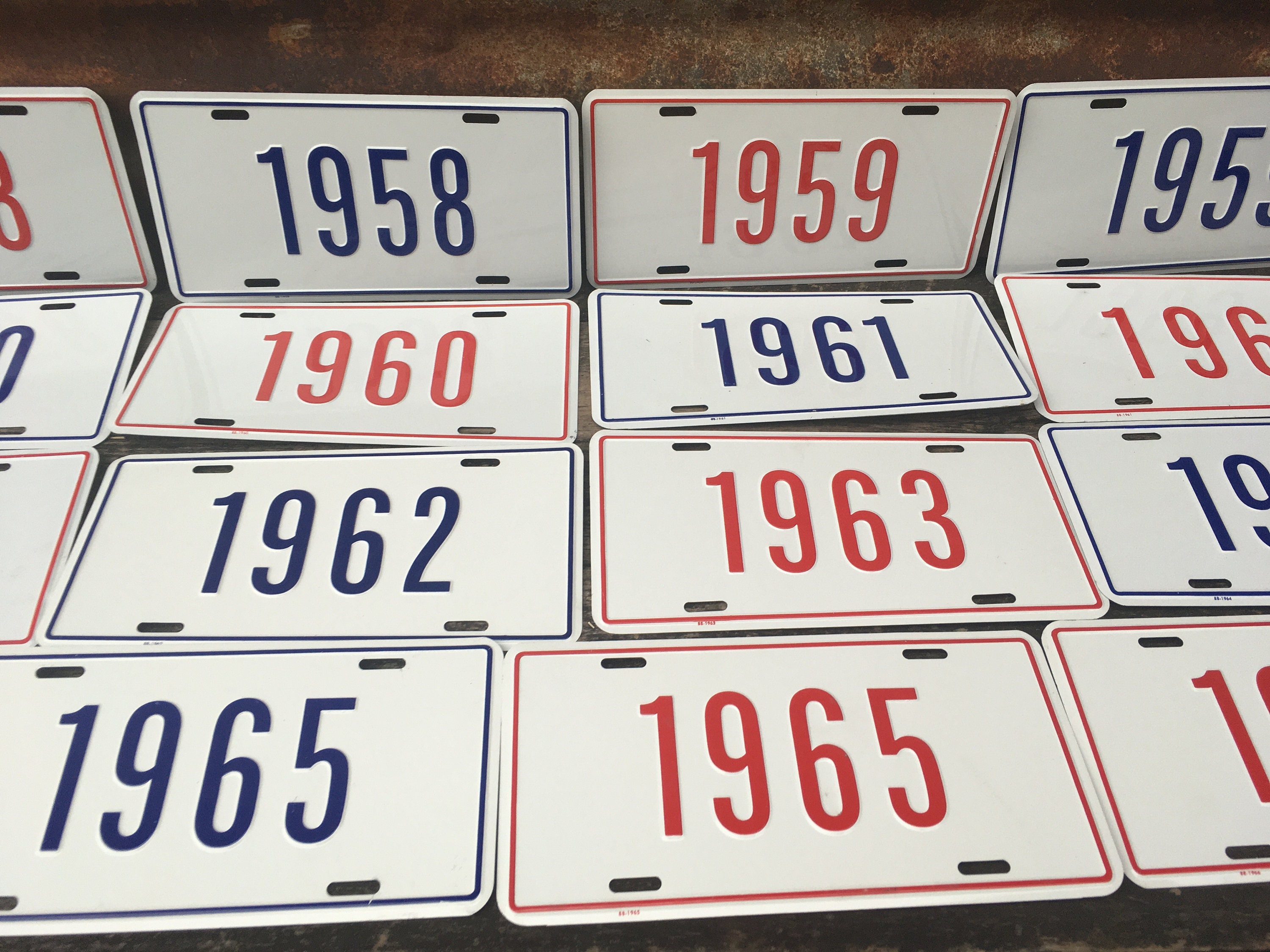 Choice of Plate Year 1958 1959 1960 1961 1962 1963 1964 1965 Choice of Plate Year 1958 1959 1960 1961 1962 1963 1964 1965